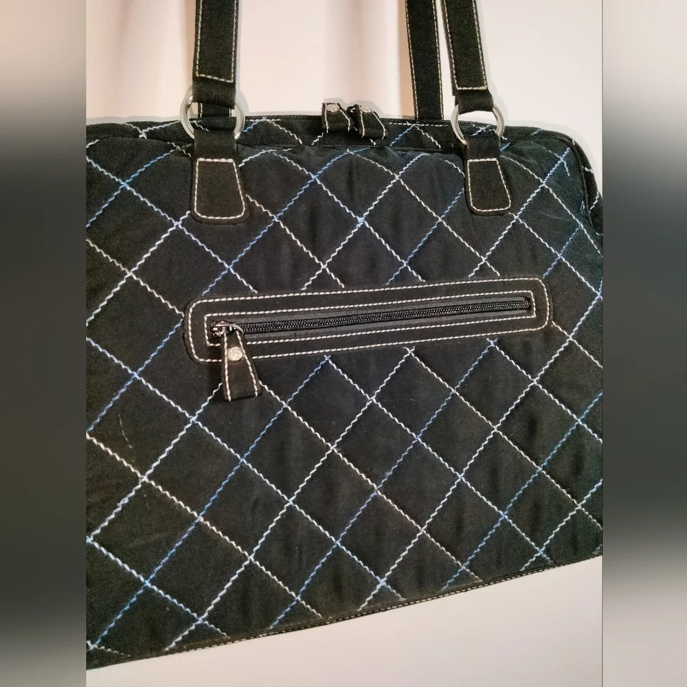 Vera Bradley (Black) Quilted Laptop Computer Carrier Tote Bag